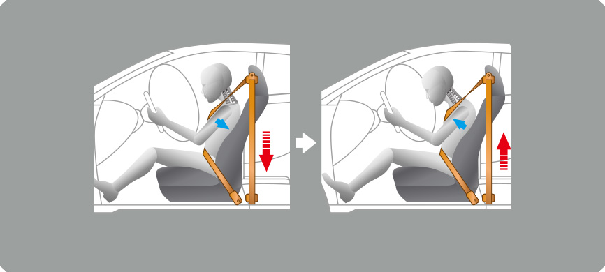雙前座束力限制預縮式安全帶